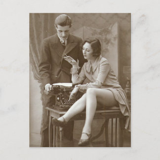 Postal Foto de Vintage risque