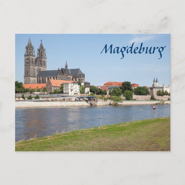 Postal Foto de vista Magdeburg (Anverso)