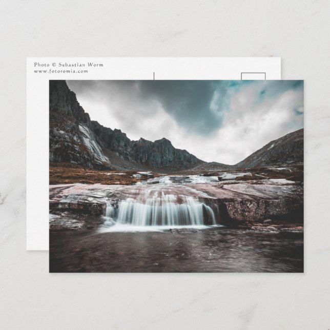 Postal Foto de Waterfall Nature (Anverso / Reverso)