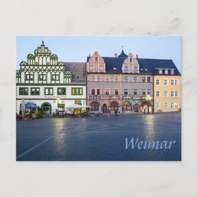 Postal Foto de Weimar Marktplatz (Anverso)