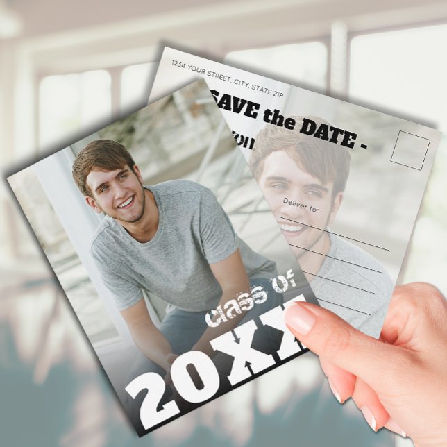 Postal Foto del año de graduación Save the Date (Subido por el creador)