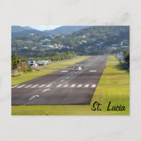 Foto del avión y la pista de aterrizaje de Santa L
