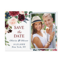 Foto del Boda de Rubor azul borgoñona Save the Dat