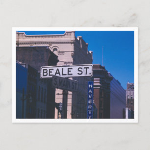 Postal Foto del cartel de la calle Beale, Memphis, Tennes