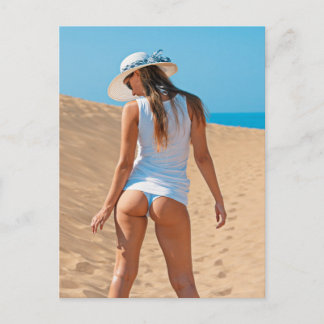 Postal Foto del Chica Cute Tushy Bikini