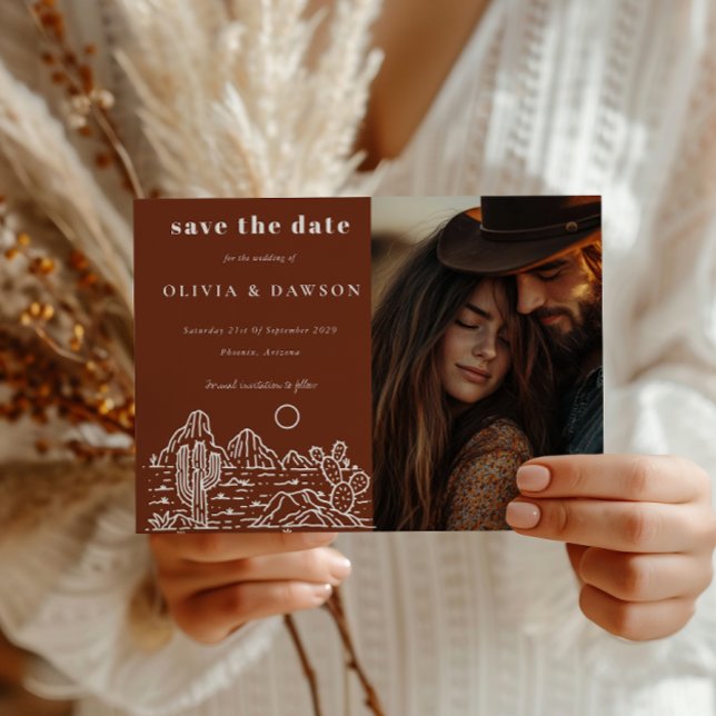 Postal Foto del desierto de arte de la línea Cactus Save  (Subido por el creador)