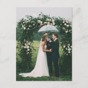 Postal Foto del Día de la Boda de Gracias Moderno