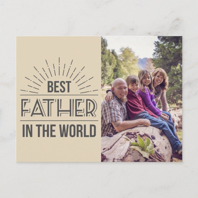 Postal Foto del día del mejor padre (Anverso)