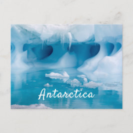 Postal Foto del iceberg de la Antártida con texto