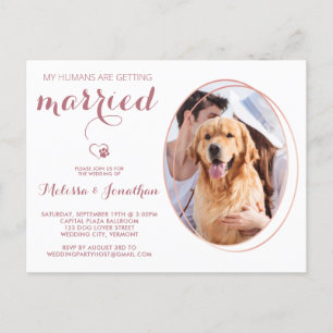 Postal Foto del Mascota de presupuesto Personaliza Boda d
