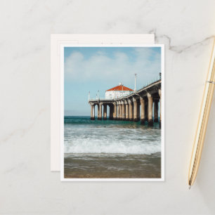 Postal Foto del Muelle de Manhattan Beach Costa de Los Án