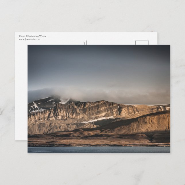 Postal Foto del paisaje de Spitsbergen Svalbard (Anverso / Reverso)