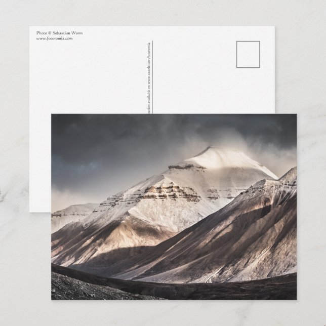 Postal Foto del paisaje de Spitsbergen Svalbard (Anverso / Reverso)