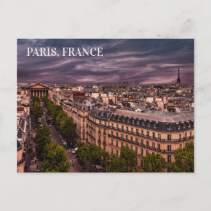 Postal Foto del paisaje urbano de París Francia al atarde