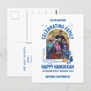 Postal Foto del Personalizable de REUNIÓN FAMILIAR HANUKK