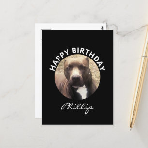 Postal Foto del Personalizado de cumpleaños del Bulldog P