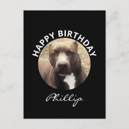 Postal Foto del Personalizado de cumpleaños del Bulldog P