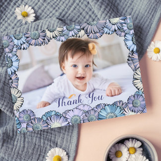 Postal Foto del Personalizado de Cute Girly Floral Pastel