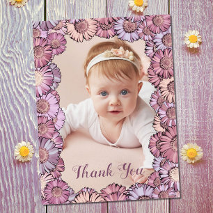 Postal Foto del Personalizado de Cute Girly Floral Pastel