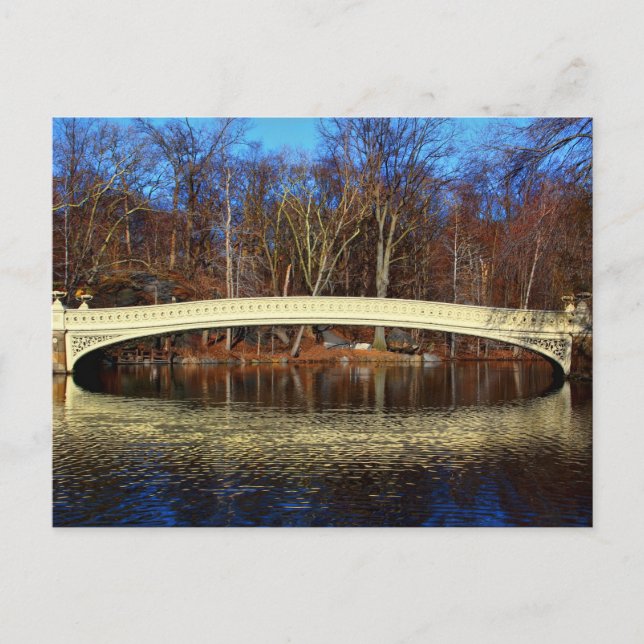 Postal Foto del puente Bow en Central Park, Nueva York (Anverso)