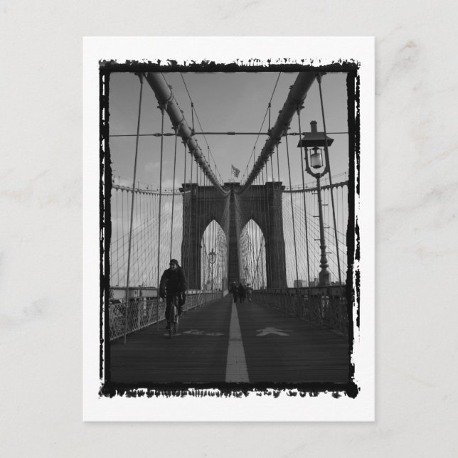 Postal Foto del puente de Brooklyn (Anverso)