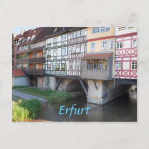 Postal Foto del puente Erfurt Merchants