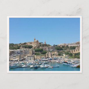 Postal Foto del puerto de ferry de la isla de Gozo, Malta