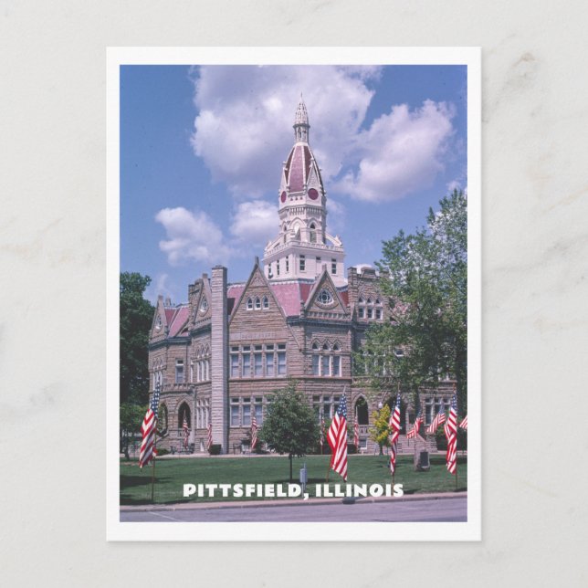 Postal Foto del tribunal del condado de Pittsfield Illino (Anverso)