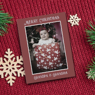 Postal Foto divertida   Feliz Navidad Abuelo