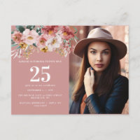 Foto editable de edad floral en acuarela femenina