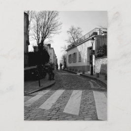 Postal Foto en blanco y negro de la calle Cobbble en Mont