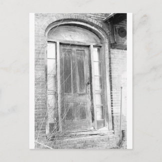 Postal Foto en blanco y negro de la puerta de la entrada