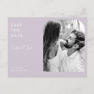 Postal Foto en blanco y negro de lavanda Arco de boda Sav