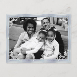 Postal Foto enmarcada del presidente Obama en su primera