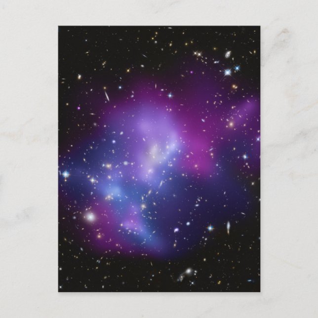 Postal Foto espacial celestial morada en blanco (Anverso)