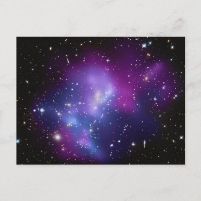 Postal Foto espacial celestial púrpura (Anverso)