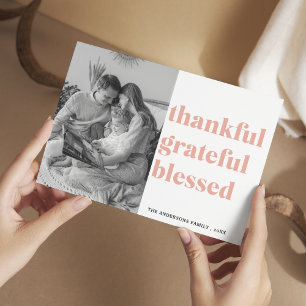 Postal Foto Familiar   Agradecida Agradecido Bendecida Be