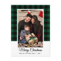 Foto familiar Búfalo Verde Jugado Feliz Navidad