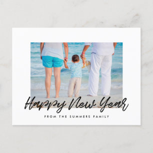 Postal Foto familiar de las vacaciones de Año Nuevo Feliz