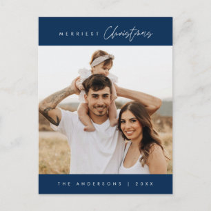 Postal Foto familiar de los Navidades más amables, modern