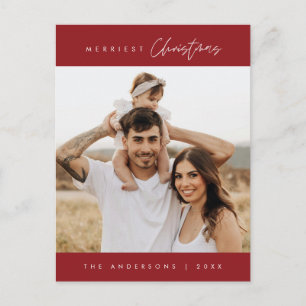 Postal Foto familiar de los Navidades más amables, modern