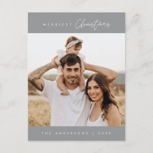 Postal Foto familiar de los Navidades más amables, modern