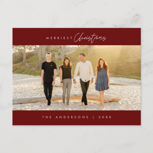 Postal Foto familiar de los Navidades más bonitos, Minima (Anverso)