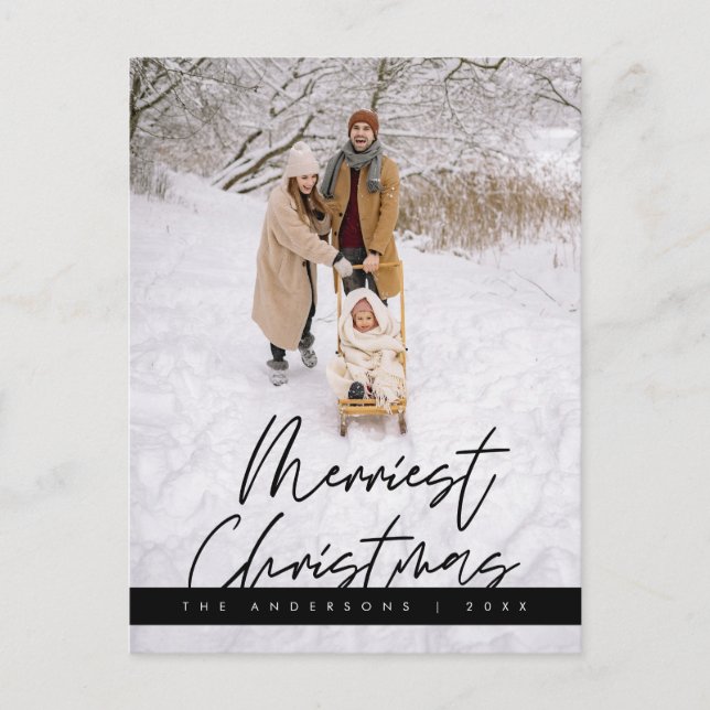 Postal Foto familiar de Navidades más amables, acogedor s (Anverso)
