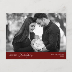 Postal Foto familiar de Navidades más amables, felicidad 