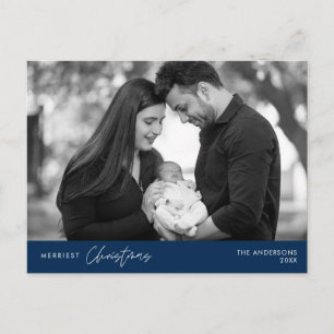 Postal Foto familiar de Navidades más amables, felicidad 