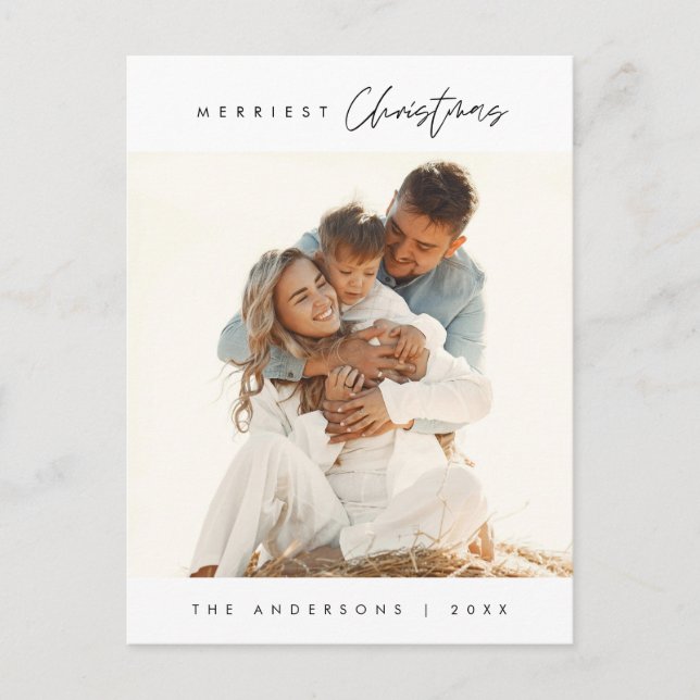 Postal Foto familiar de Navidades más graciosos, contempo (Anverso)