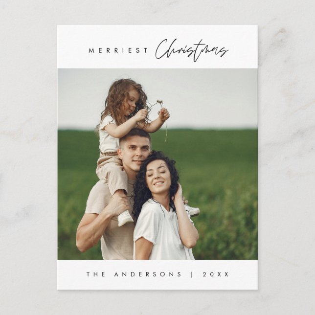 Postal Foto familiar de Navidades más graciosos, naturale (Anverso)