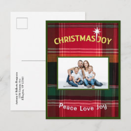 Postal Foto familiar Madrás navideña