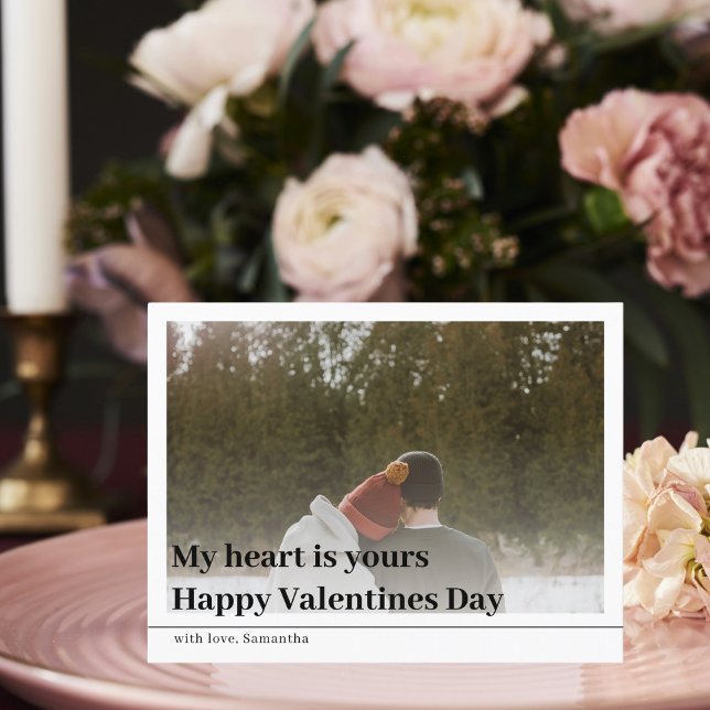 Postal Foto familiar moderna | Happy Valentine Postcard (Subido por el creador)